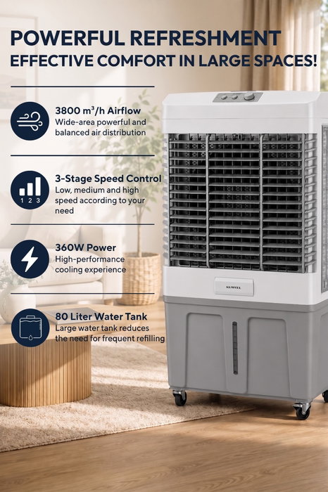 Kumtel HAC-100 Enfriador de Aire Gris